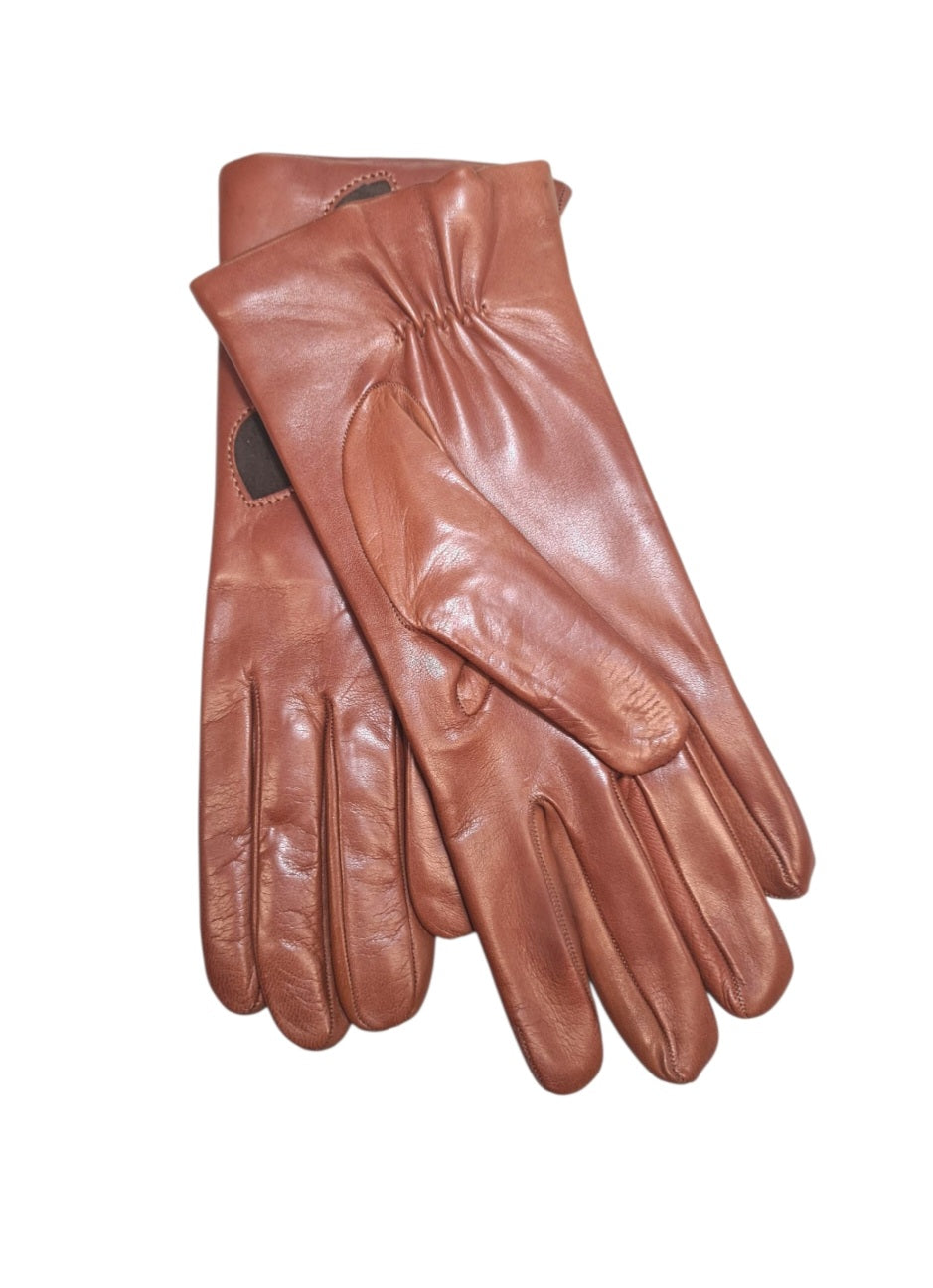 "Loredana"- Guanti donna in pelle di agnello foderati in cashmere