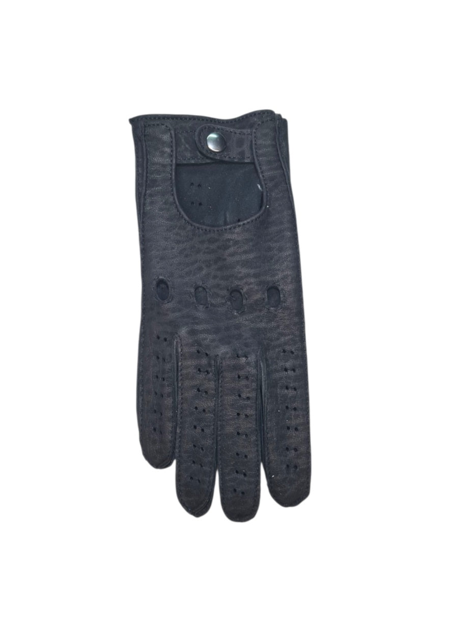 "Ludovica"- Guanti  driver donna in Pelle di Agnello scamosciata Sfoderati, Stampa Elefantino