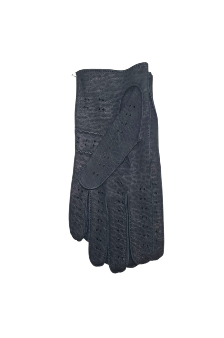 "Ludovica"- Guanti  driver donna in Pelle di Agnello scamosciata Sfoderati, Stampa Elefantino