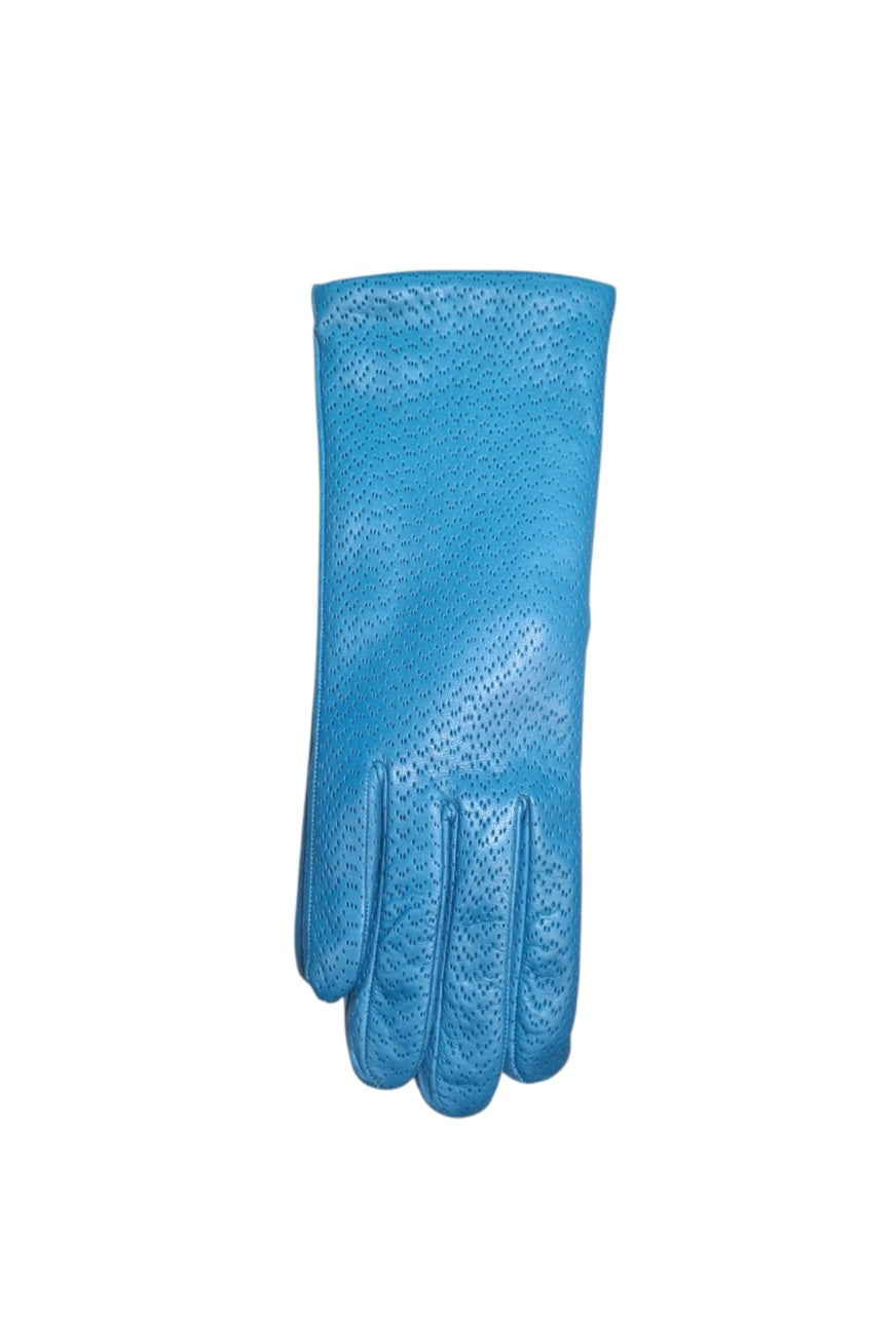 "Fiorella" - Guanti donna in pelle di agnello effetto cinghialato foderati in cashmere