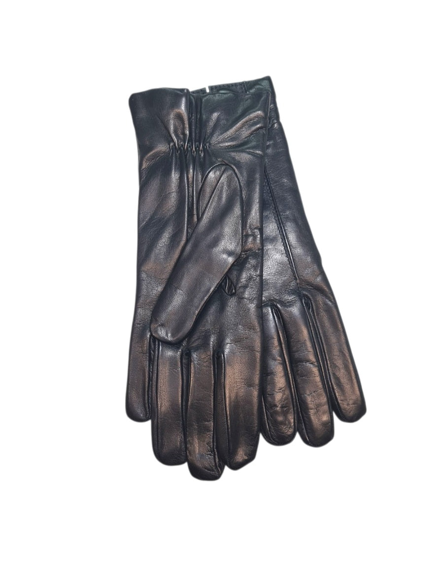 "Carmela"-  Guanti donna in Pelle di Agnello con fodera in Cashmere con nodo in pelle