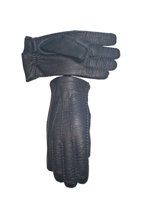 "Marco"- Guanti uomo in vera pelle di cervo foderati in cashmere