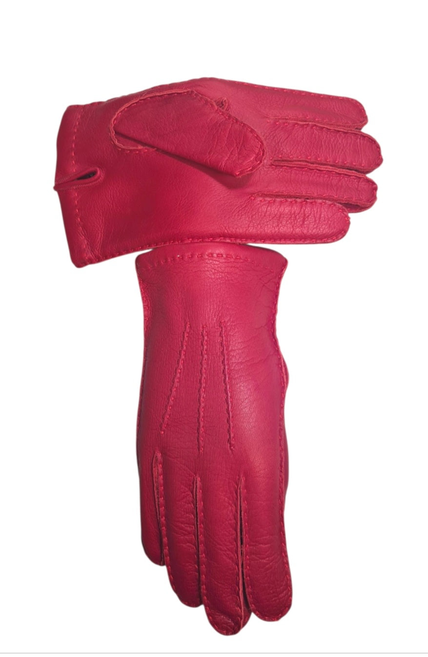 "Marco"- Guanti uomo in vera pelle di cervo foderati in cashmere