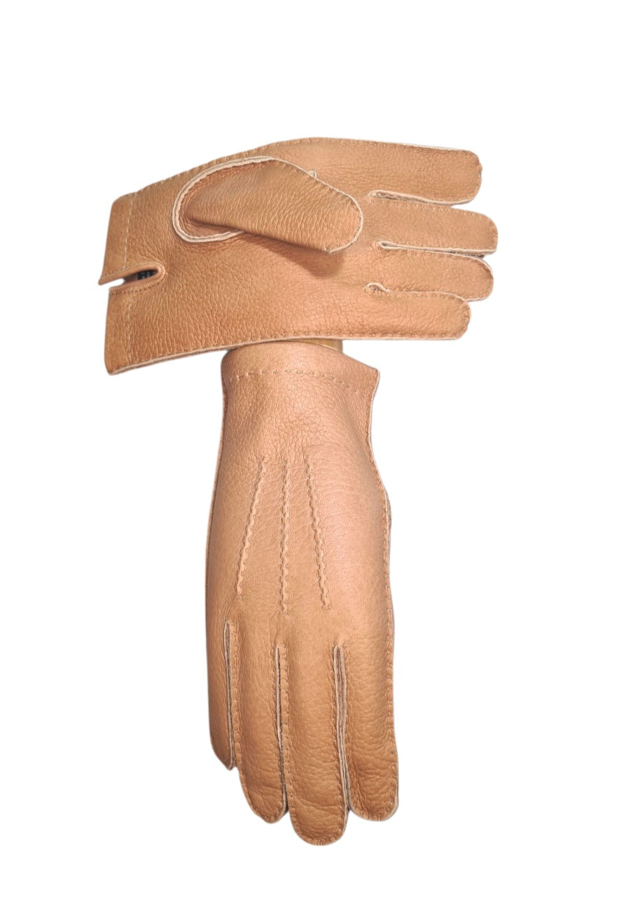 "Marco"- Guanti uomo in vera pelle di cervo foderati in cashmere