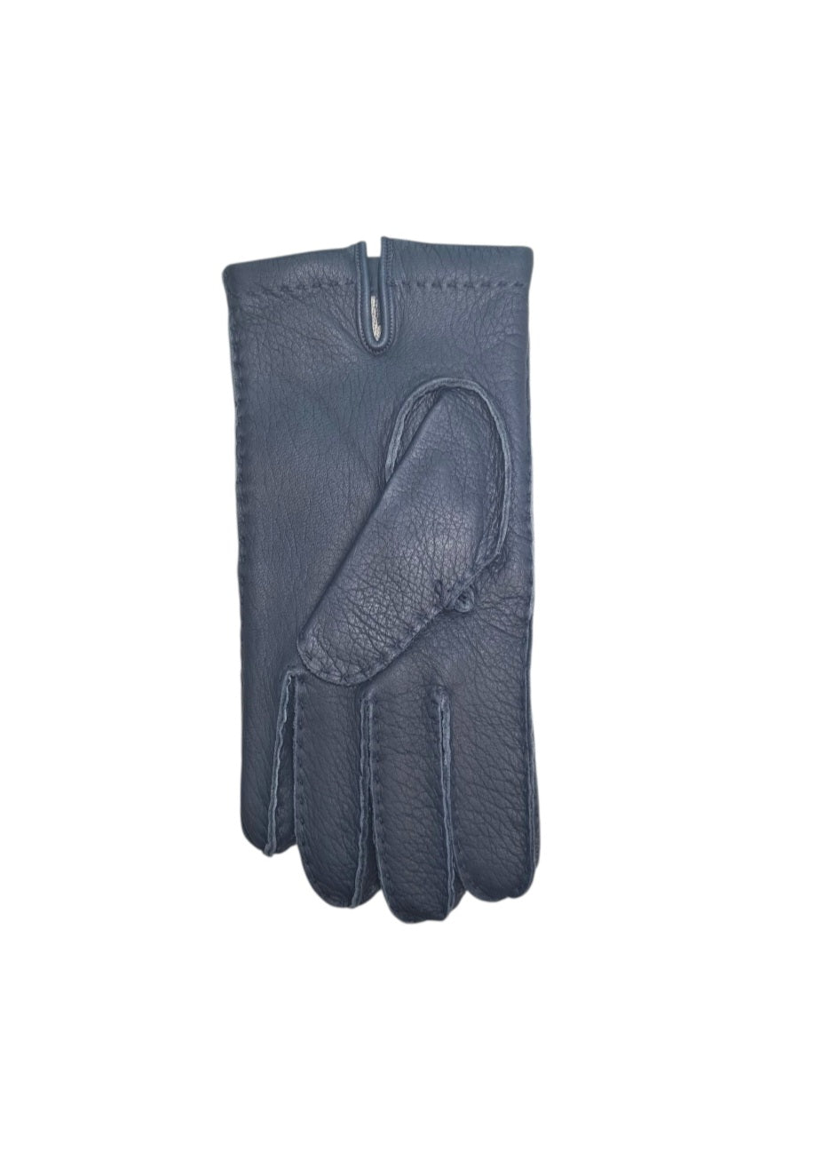 "Marco"- Guanti uomo in vera pelle di cervo foderati in cashmere