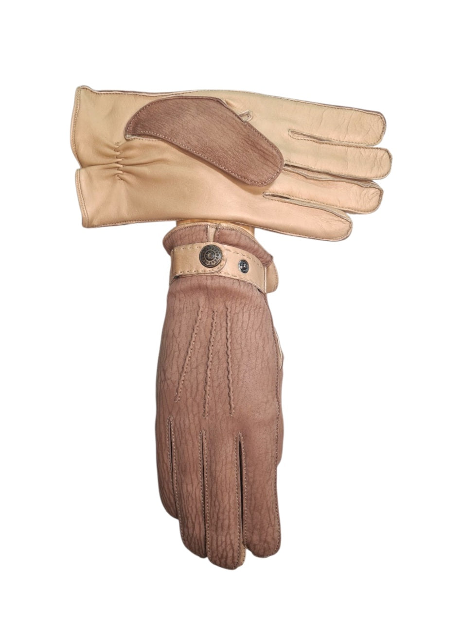 "Vittorio"-  Guanti in vera pelle uomo foderati in cashmere