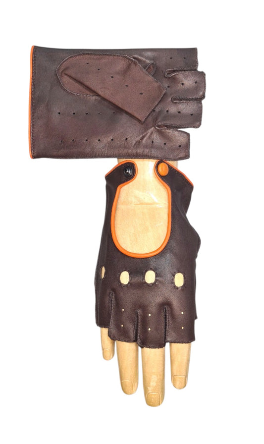 "Cesare "- Guanti in pelle driver uomo sfoderati