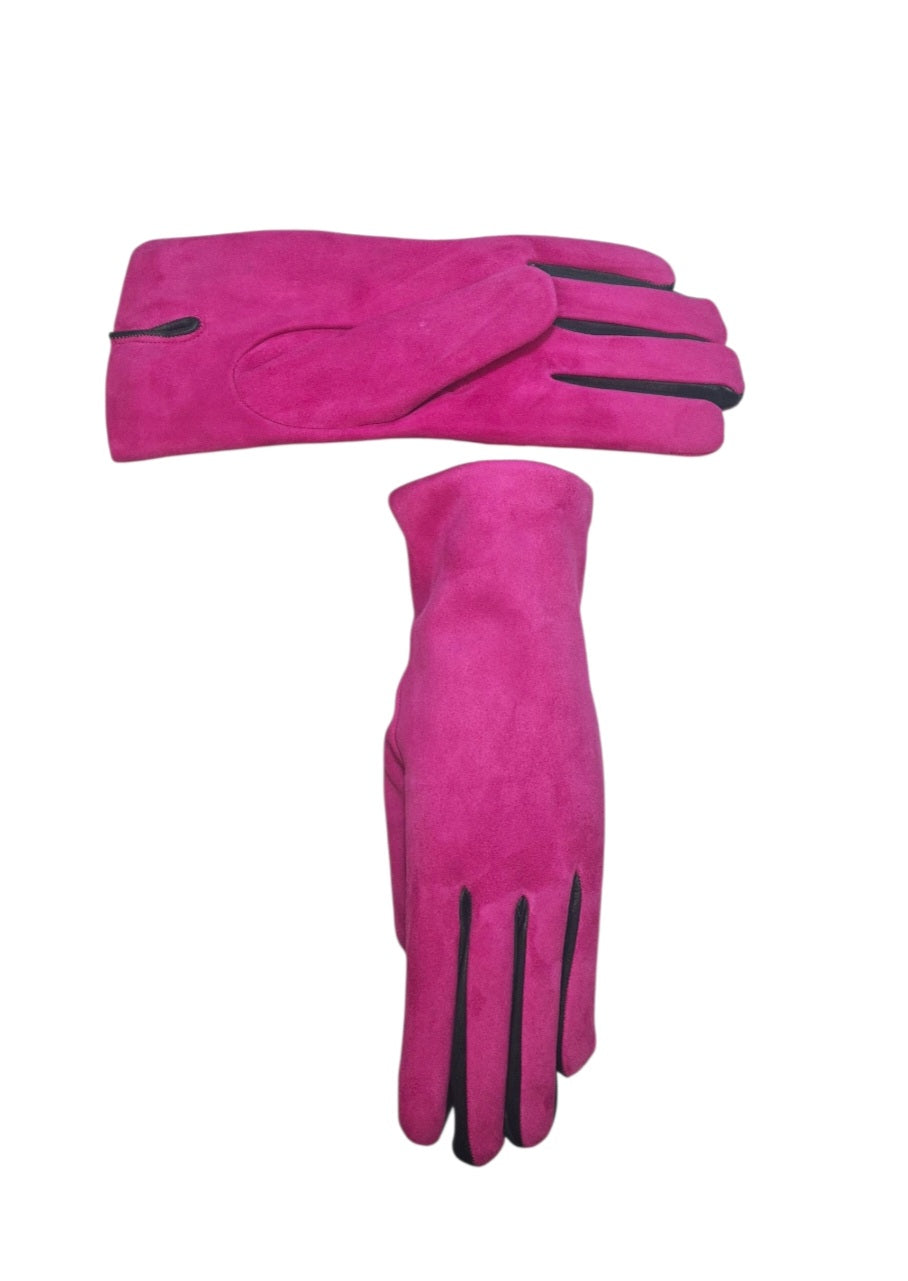 "Giuliana" - Guanti in pelle scamosciata donna foderati in cashmere