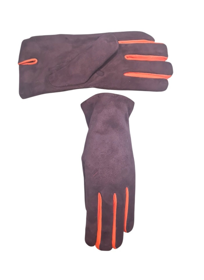 "Giuliana" - Guanti in pelle scamosciata donna foderati in cashmere